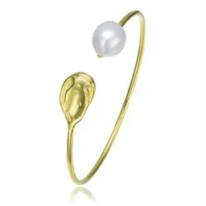 Sterling Silver Freshwater Pearl Cuff Bracelet