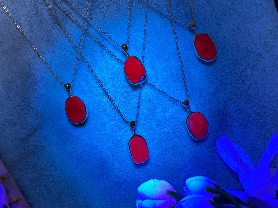 Sterling Silver Ruby Necklace