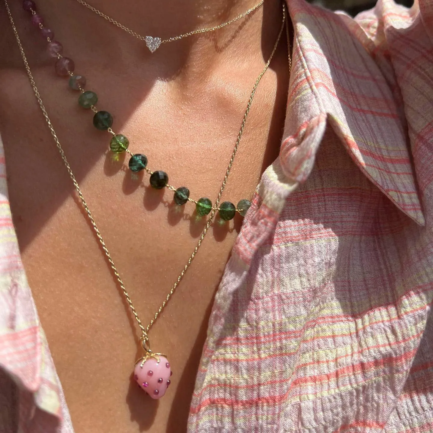 Strawberry Opal Pendant