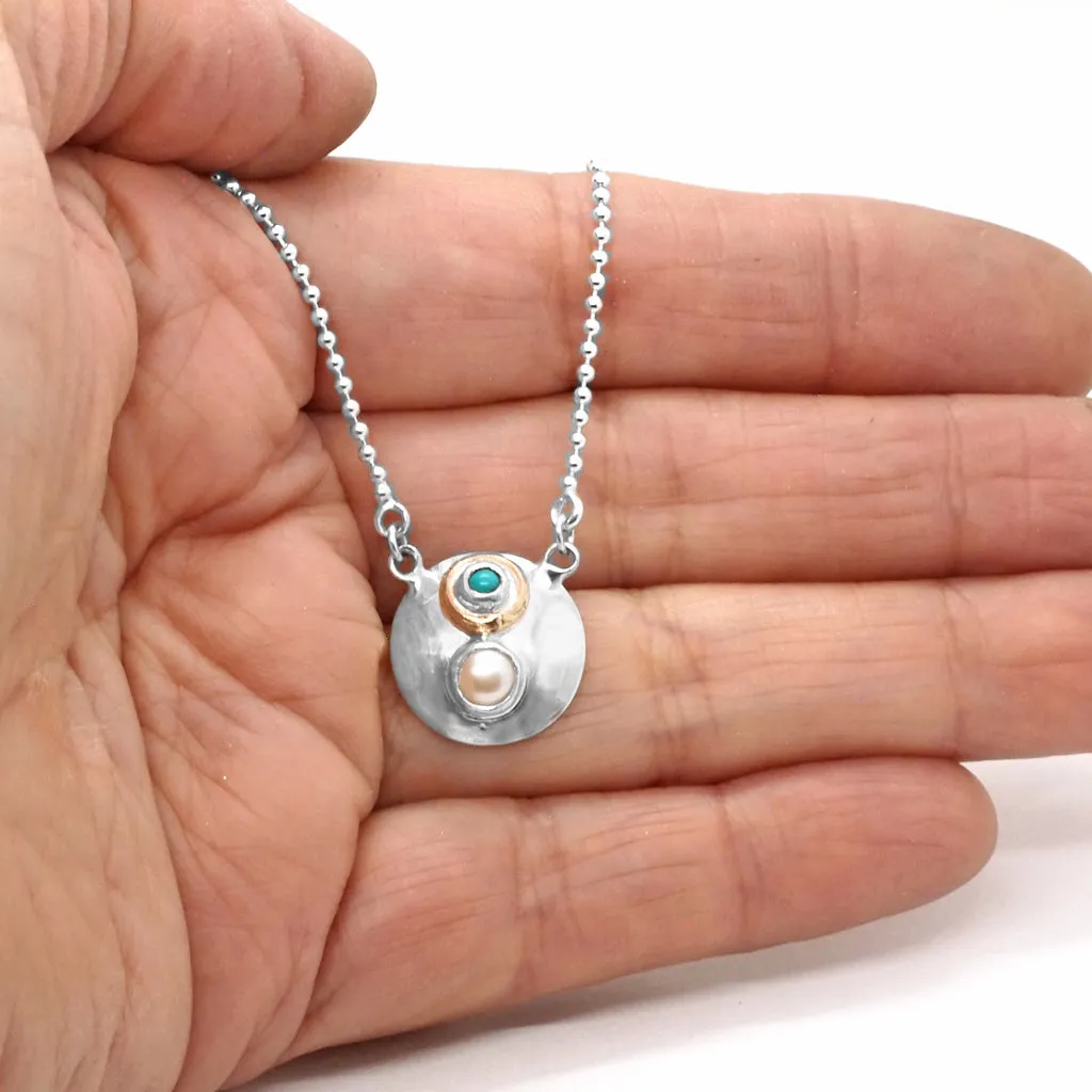 Turquoise and Pearl Necklace