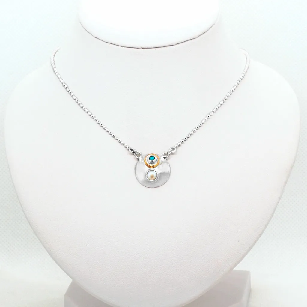 Turquoise and Pearl Necklace