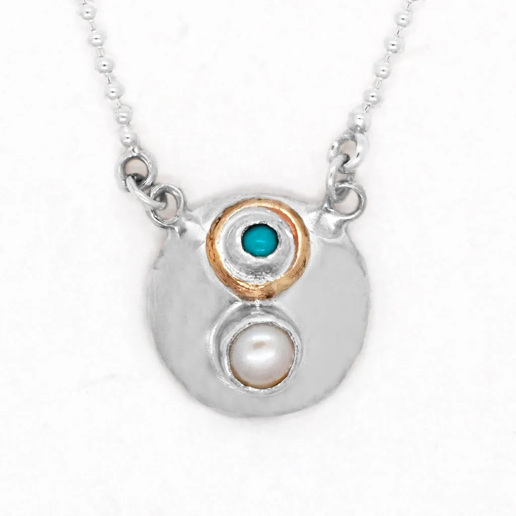 Turquoise and Pearl Necklace