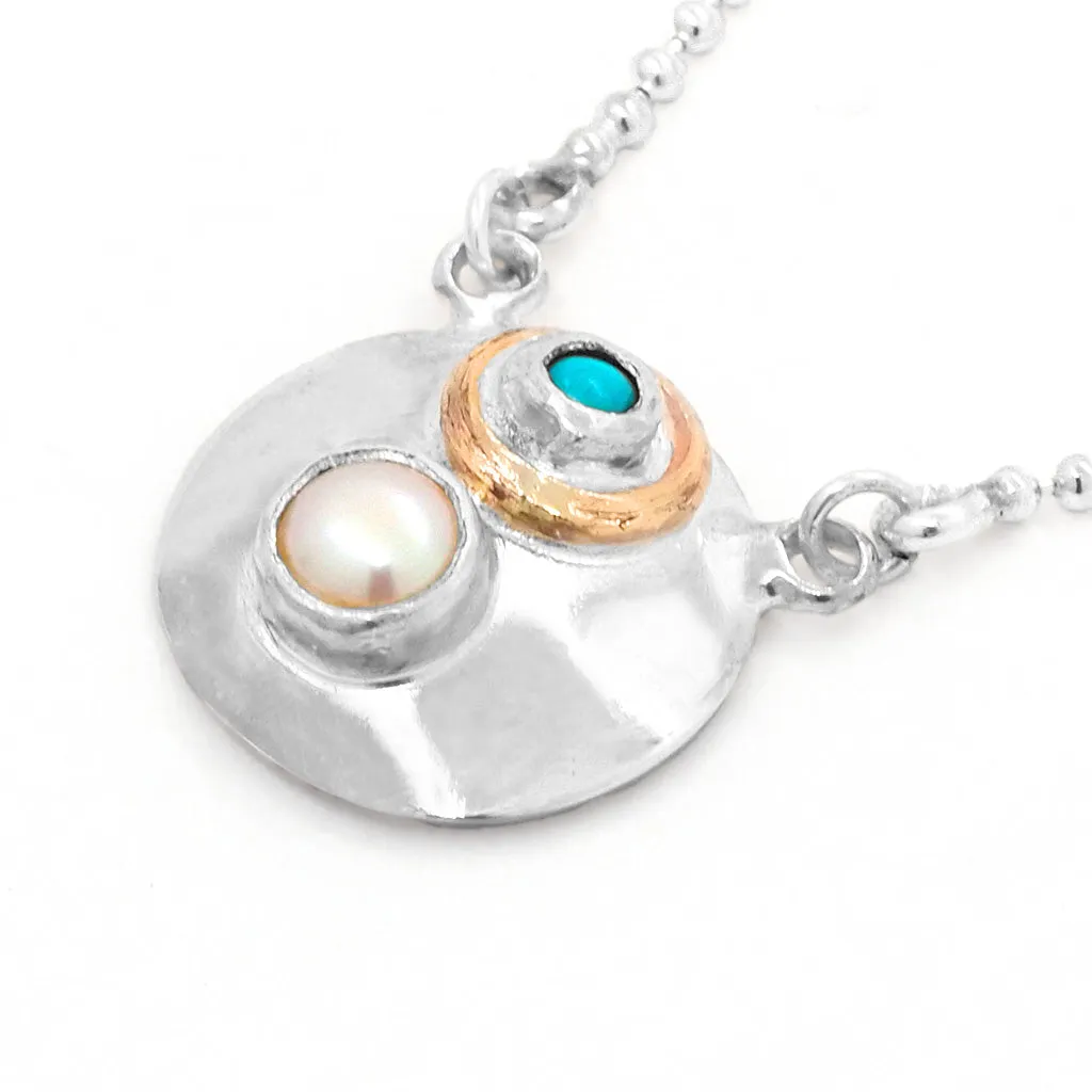 Turquoise and Pearl Necklace