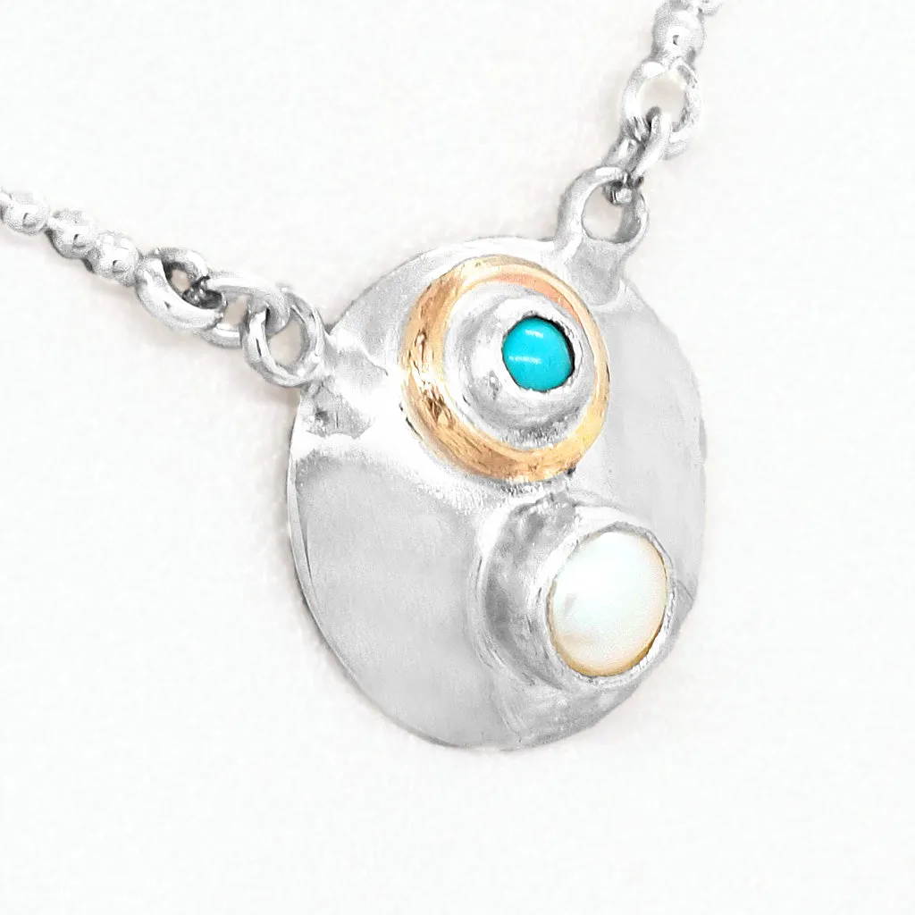 Turquoise and Pearl Necklace