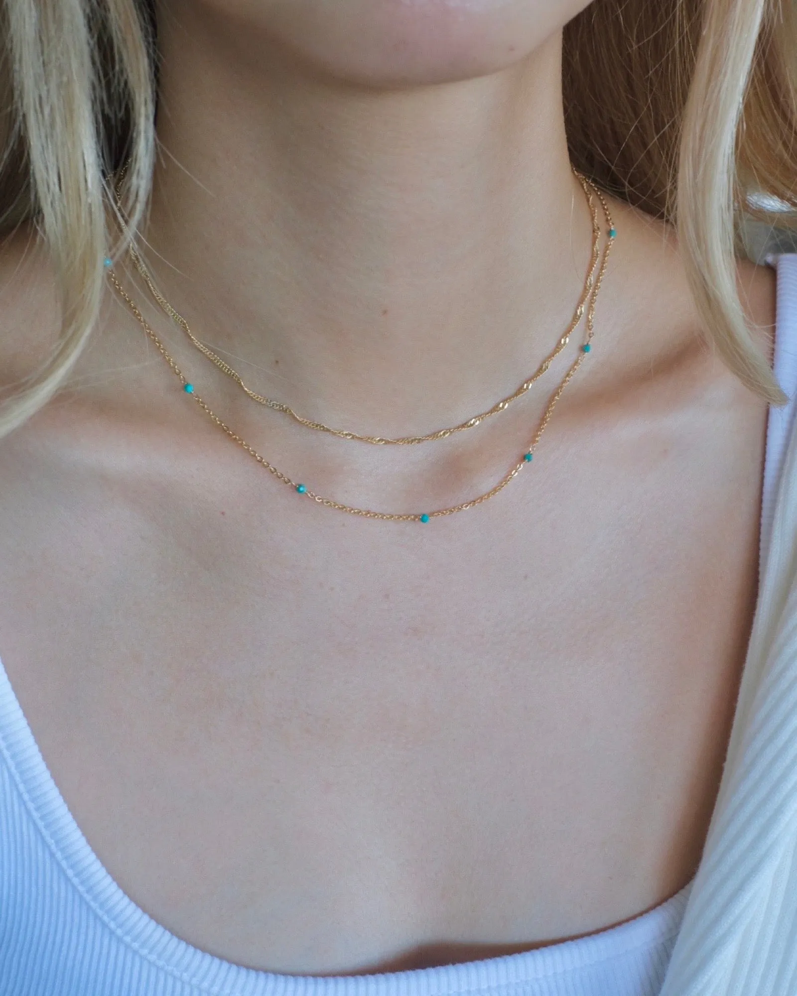 Turquoise beaded necklace