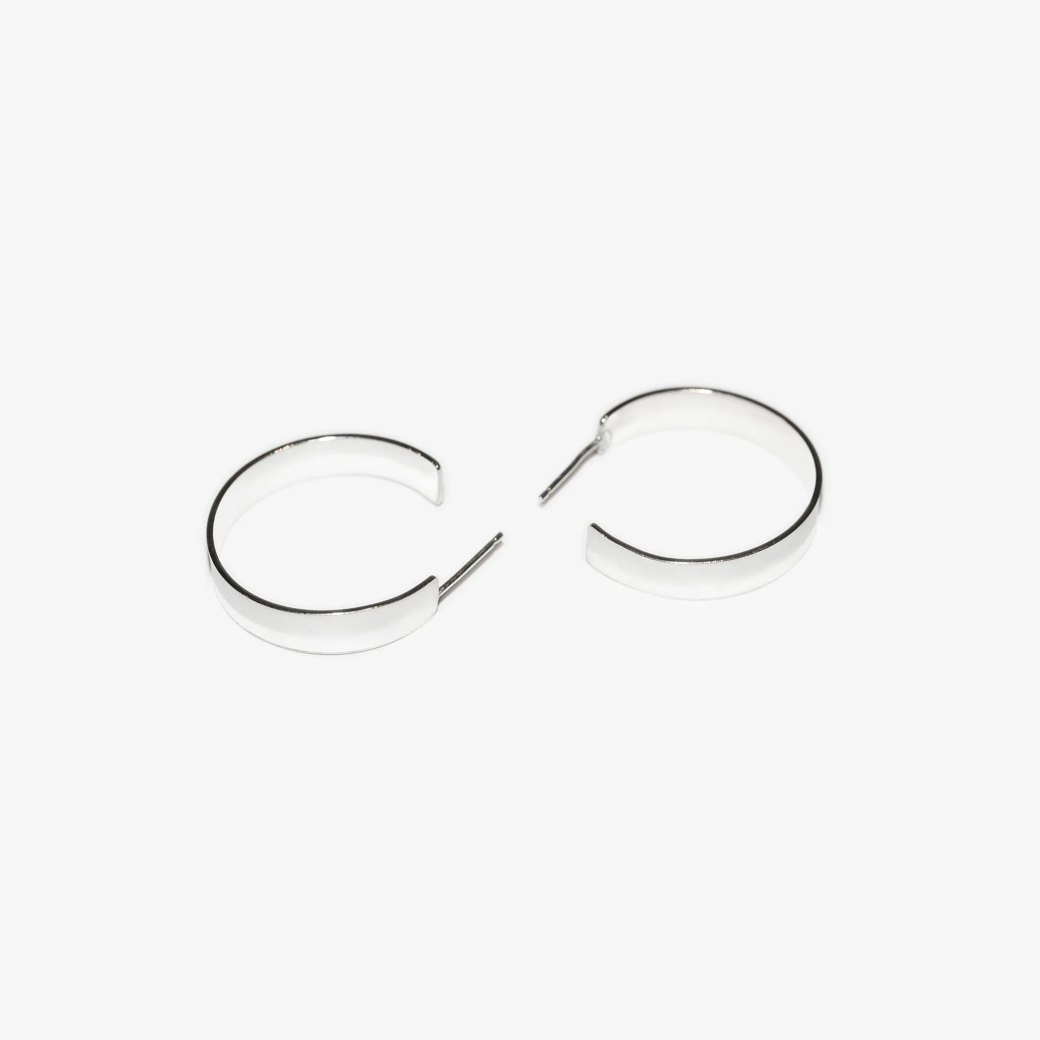 XL Cuff Hoops - Sterling Silver