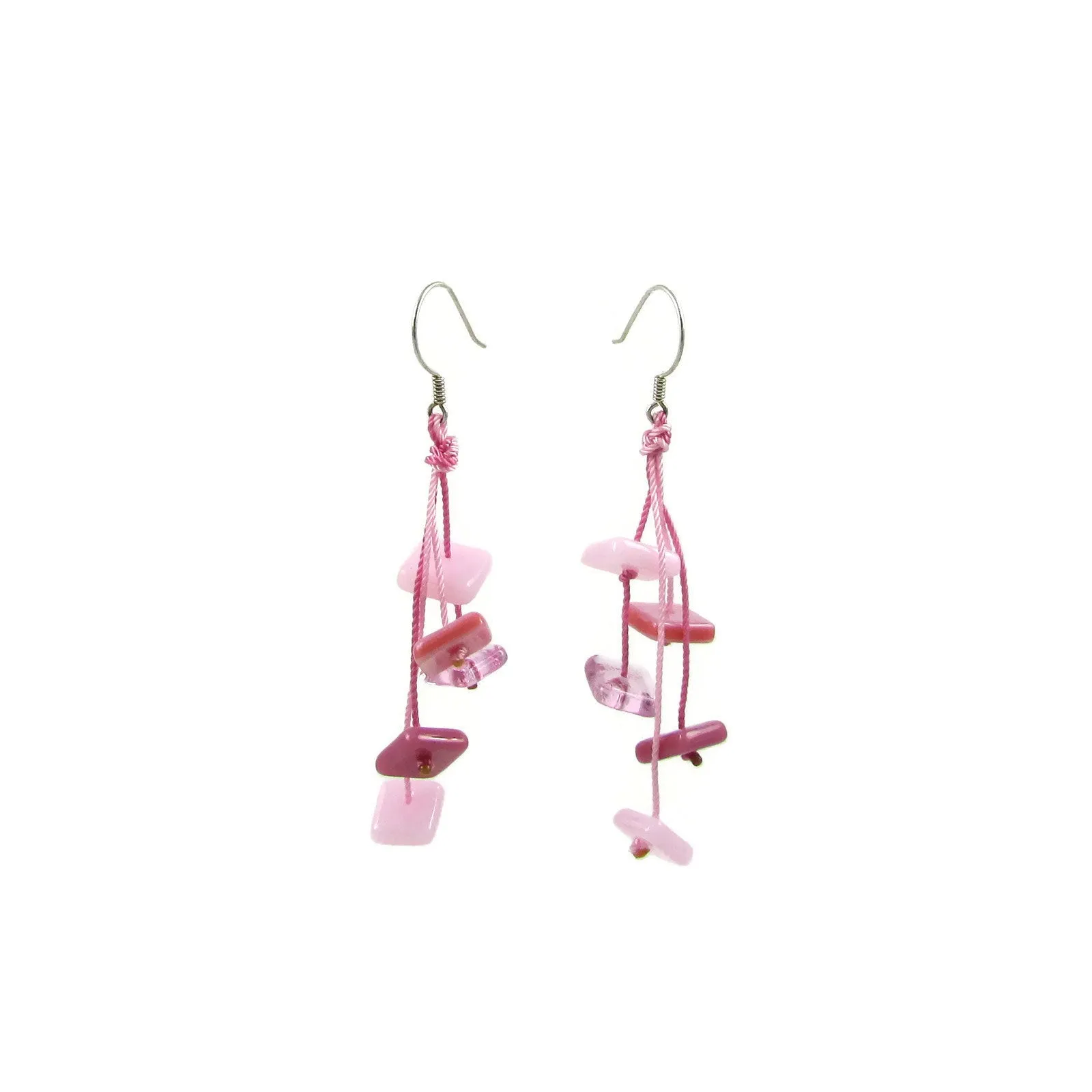Zen Glass Earrings - Lime Green