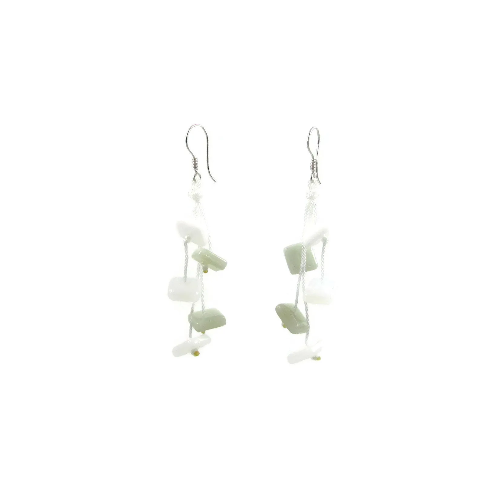 Zen Glass Earrings - Lime Green